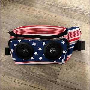 American Flag Fanny Pack with Speakers